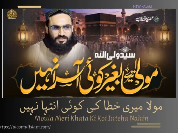 مولا میری خطا کی کوئی انتہا نہیں – Moula Meri Khata Ki Koi Inteha Nahin